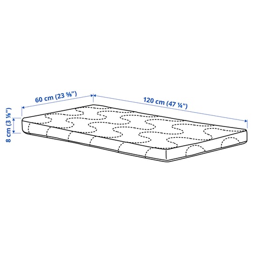 SKÖNAST Foam mattress for cot, 60x120x8 cm