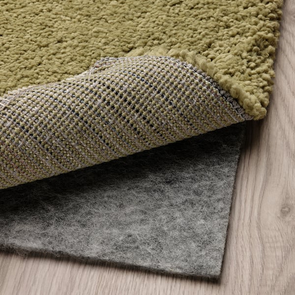 SKRIFTSPRÅK Rug, low pile, beige-green/dark blue, 200x300 cm