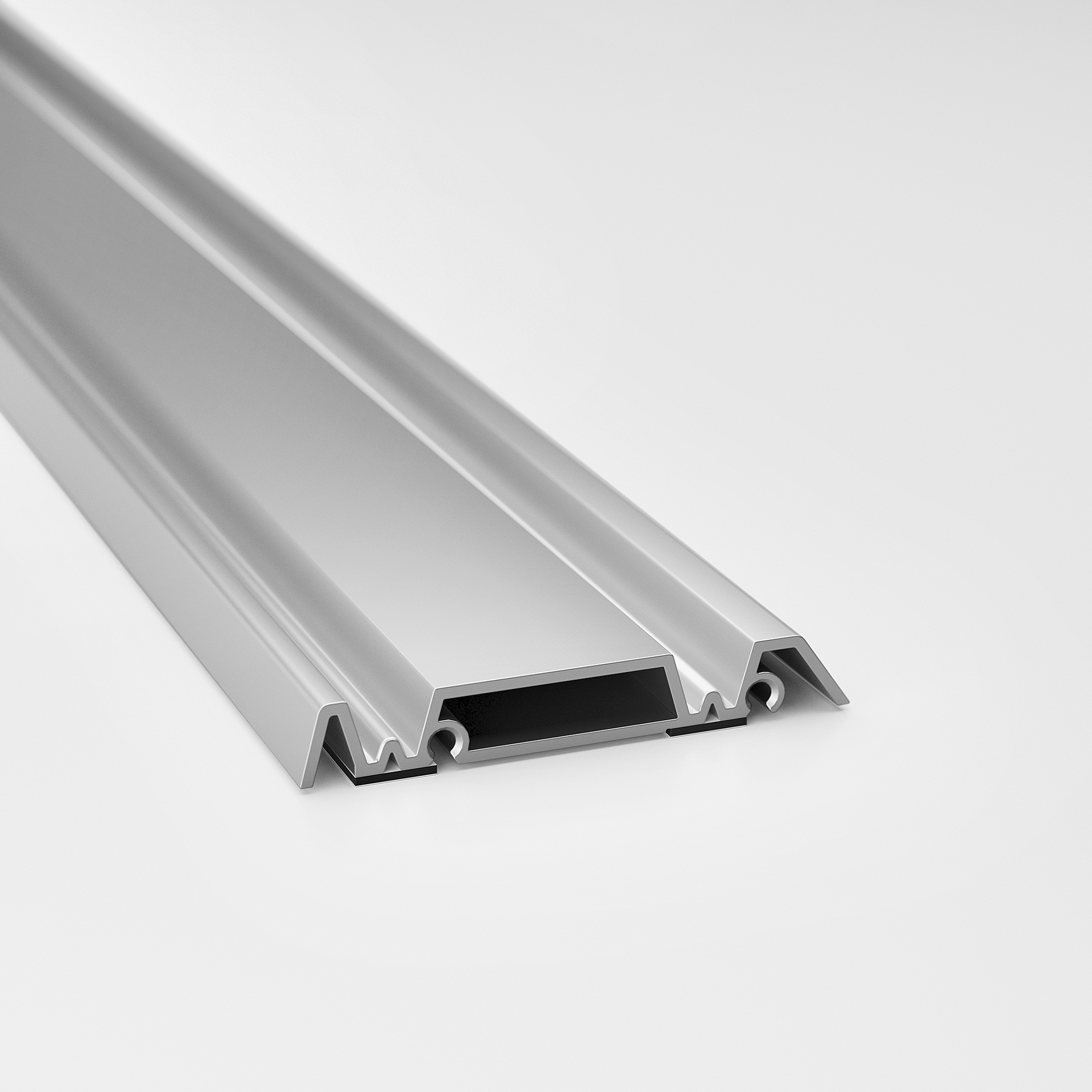 SKYTTA Rail for sliding door frame, 2 tracks aluminium-colour