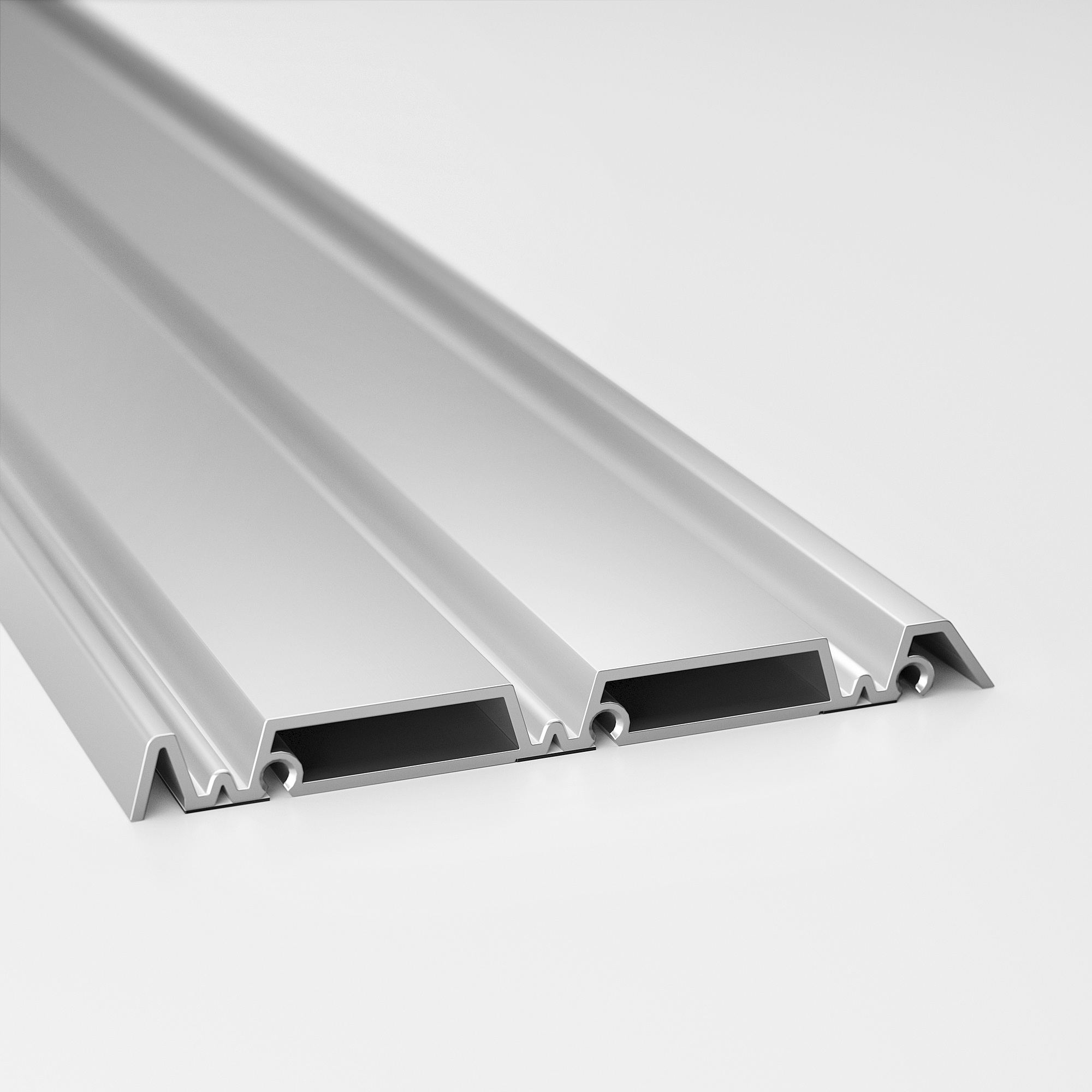 SKYTTA Rail for sliding door frame, 3 tracks aluminium-colour