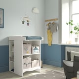 SMÅGÖRA Changing tbl/bookshelf w 2 shlf ut, white