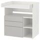 Option: SMÅSTAD Changing table, white grey/with 3 drawers, 90x79x100 cm
