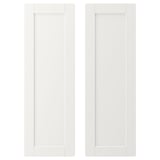 SMÅSTAD Door, white/with frame, 30x90 cm