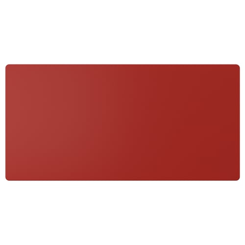 A red rectangular furniture panel from the smastad collection, made of fibreboard.