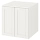SMÅSTAD / PLATSA Cabinet, white with frame/with 1 shelf, 60x57x63 cm