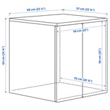 SMÅSTAD / PLATSA Cabinet, white with frame/with 1 shelf, 60x57x63 cm