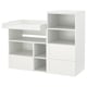 SMÅSTAD / PLATSA Changing table, white with frame/with bookcase, 150x79x123 cm