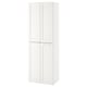 SMÅSTAD / PLATSA Wardrobe, white with frame/with 2 clothes rails, 60x57x181 cm