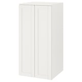 SMÅSTAD / PLATSA Wardrobe, white with frame/with 3 shelves, 60x57x123 cm