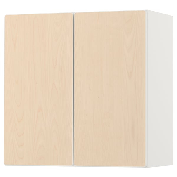 SMÅSTAD Wall cabinet, white birch/with 1 shelf, 60x32x60 cm