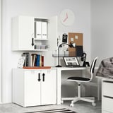 SMÅSTAD Wall cabinet, white birch/with 1 shelf, 60x32x60 cm