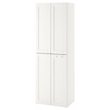SMÅSTAD Wardrobe, white with frame/with 2 clothes rails, 60x42x181 cm