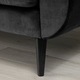 SMEDSTORP 3-seat sofa with chaise longue, Djuparp dark grey/black