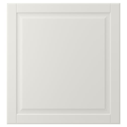 White SMEVIKEN cabinet door, square, classic bevel design, acrylic paint, fiberboard.