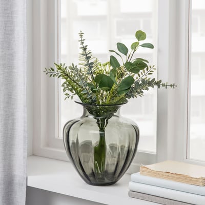 SMYCKA Artificial bouquet, in/outdoor green, 50 cm