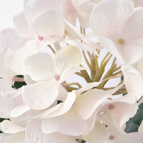 SMYCKA Artificial flower, in/outdoor Hydrangea/light pink, 45 cm