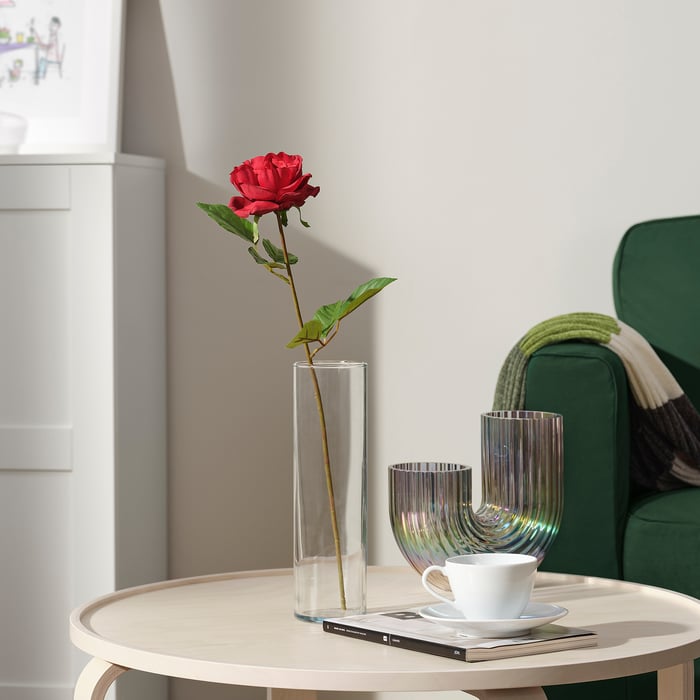 SMYCKA artificial flower, in/outdoor/Rose red, 52 cm IKEA