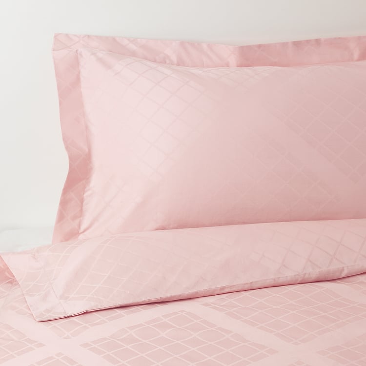SNÅRSTARR Duvet cover and 2 pillowcases, pink, 240x220/50x80 cm IKEA