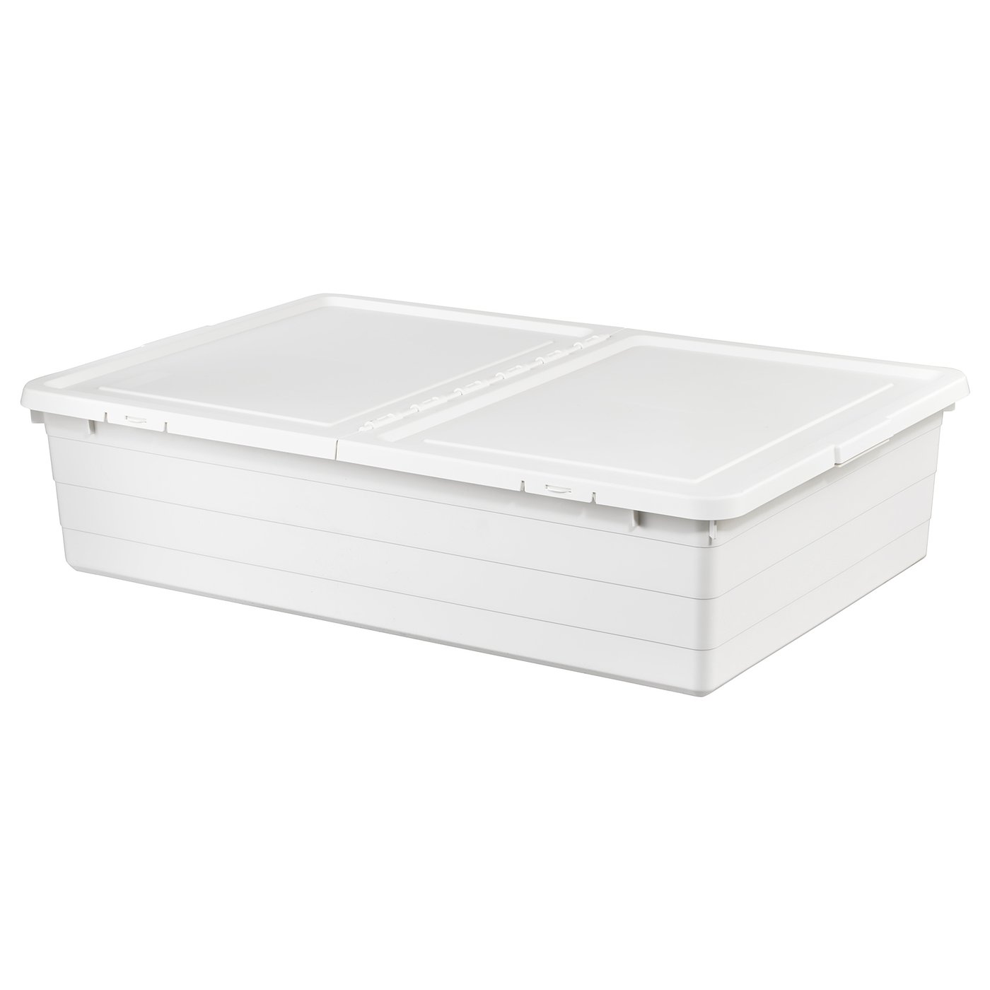 SOCKERBIT Storage box with lid - white 50x77x19 cm