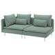 SÖDERHAMN 3-seat sofa, with open end/Tallmyra light green