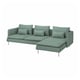 SÖDERHAMN 4-seat sofa with chaise longue, Tallmyra light green