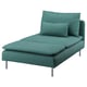 SÖDERHAMN Chaise longue, Kelinge grey-turquoise