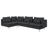 SÖDERHAMN Corner sofa, 4-seat, with open end/Fridtuna dark grey