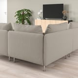 SÖDERHAMN Corner sofa, 4-seat, with open end/Fridtuna light beige
