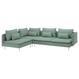 SÖDERHAMN Corner sofa, 4-seat, with open end/Tallmyra light green