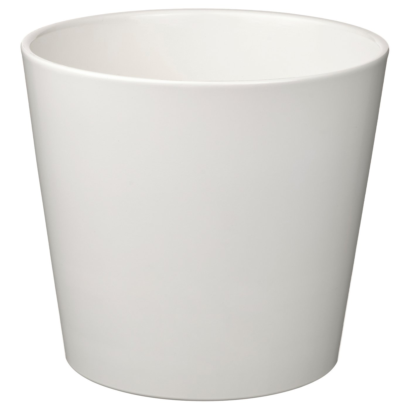White cylinder planter