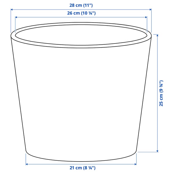 SOJABÖNA Plant pot, white, 24 cm