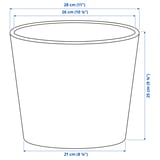 SOJABÖNA Plant pot, white, 24 cm