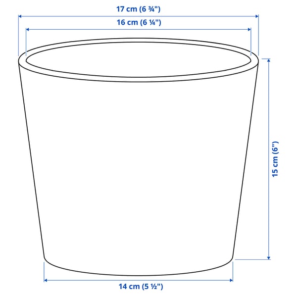 SOJABÖNA Plant pot, white, 15 cm