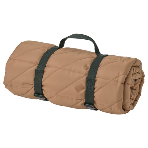 SOLUPPGÅNG Picnic blanket, brown, 130x170 cm
