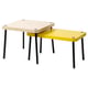 Option: SONHULT Nest of tables, set of 2, yellow/birch effect