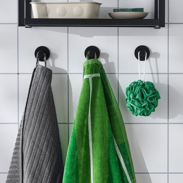 SPORTSLIG Bath sheet, green/football pitch, 100x150 cm
