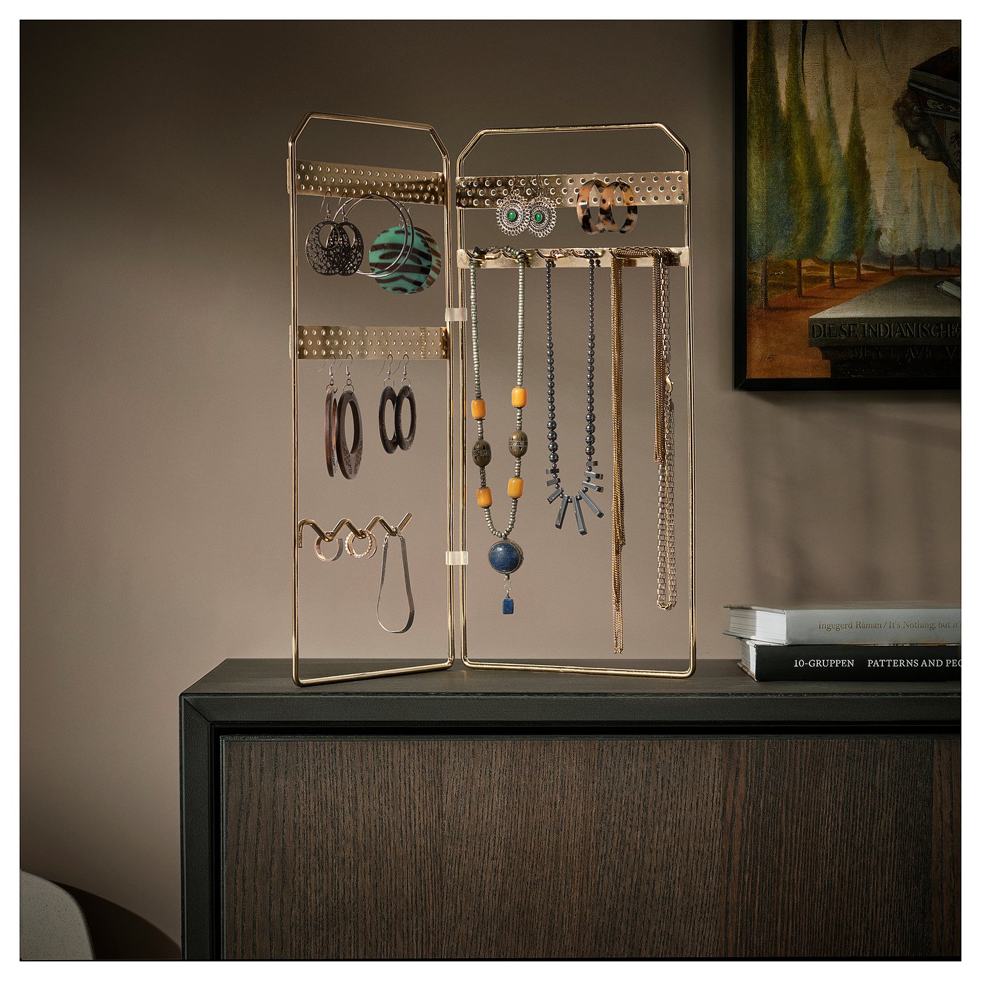 SPRIDARE jewellery stand, stainless steel colour IKEA