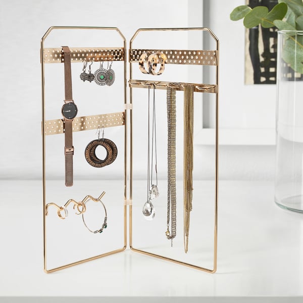 SPRIDARE Jewellery stand, stainless steel colour