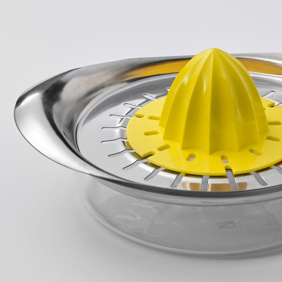 SPRITTA Citrus squeezer, transparent/yellow stainless steel - IKEA