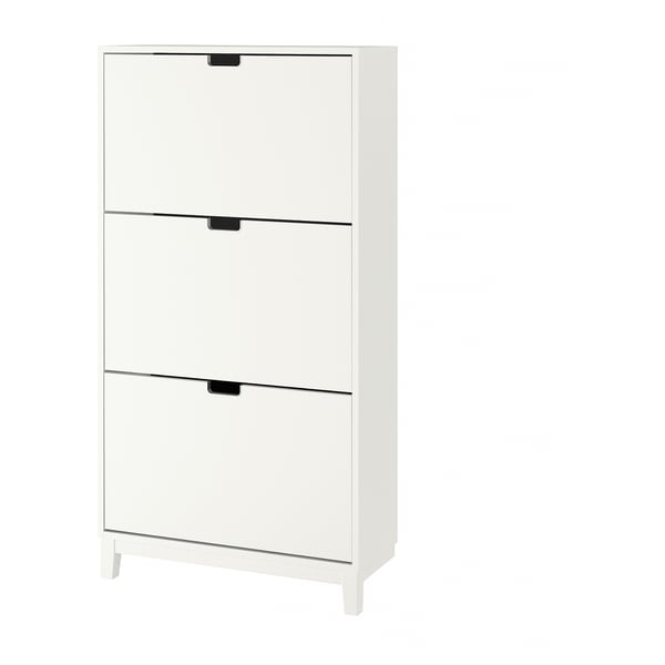 Stall Shoe Cabinet With 3 Compartments White Ikea