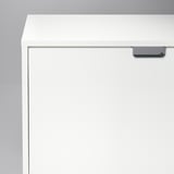 STÄLL Shoe cabinet with 3 compartments, white, 79x29x148 cm