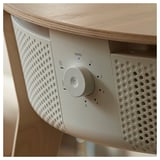 STARKVIND Table with air purifier, stained oak veneer/white smart