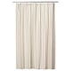 STAVBJÖRNBÄR Shower curtain, beige/white, 180x200 cm