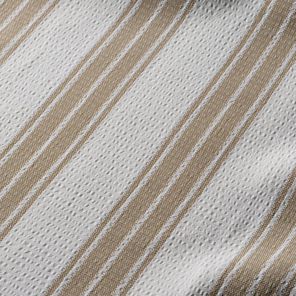 STAVBJÖRNBÄR Shower curtain, beige/white, 180x200 cm