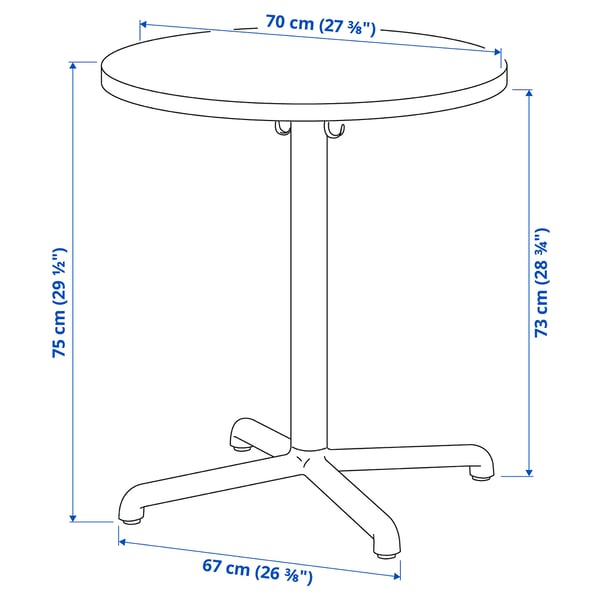 STENSELE / ODGER Table and 2 chairs, anthracite anthracite/anthracite, 70 cm