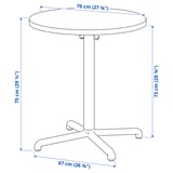 STENSELE / ODGER Table and 2 chairs, anthracite anthracite/anthracite, 70 cm
