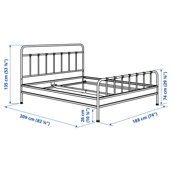 STJÄRNÖ / GRÅFJÄLLET Bedroom furniture, set of 3, anthracite, 180x200 cm