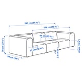 STOCKHOLM 2025 3-seat sofa, Alhamn dark brown