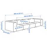 STOCKHOLM 2025 4-seat sofa, Alhamn dark brown