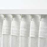 STOCKHOLM 2025 Sheer curtain, 1 piece, off-white/with heading tape, 300x300 cm